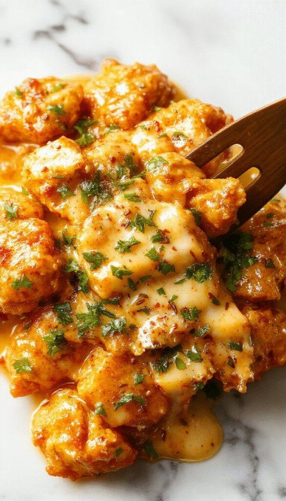 A bowl of creamy, golden butter chicken garnished with fresh cilantro, served alongside steamed rice and naan bread.