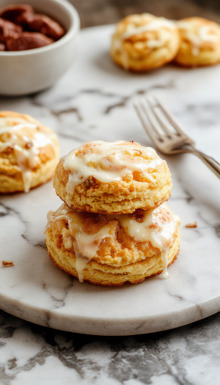 Close-up of Golden Melt Biscuits baked to perfection with a golden-brown crust and flaky texture, inviting a warm breakfast experience.