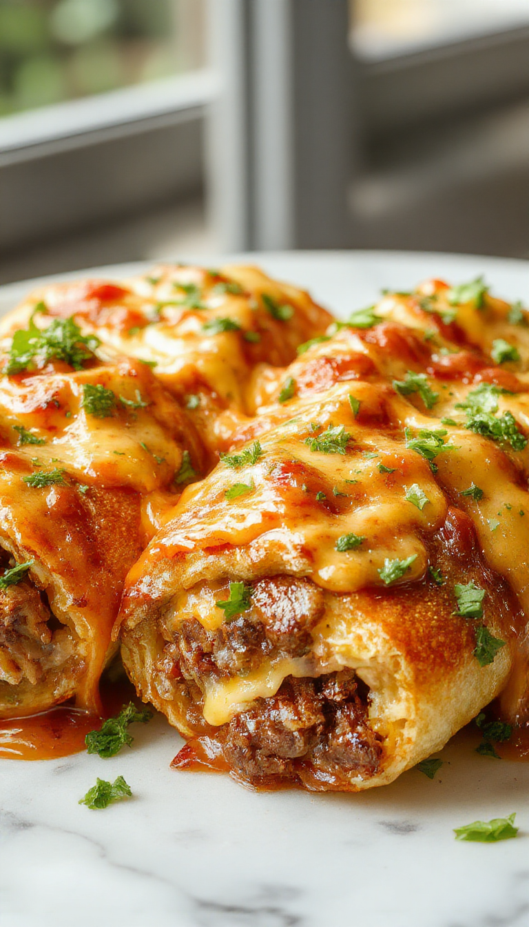 Colorful keto Philly cheesesteak rolls arranged on a rustic wooden platter, featuring golden-brown bread rolls filled with vibrant sautéed beef, melted cheese, and colorful bell peppers, garnished with fresh herbs, styled for a close-up shot highlighting textures and fillings.