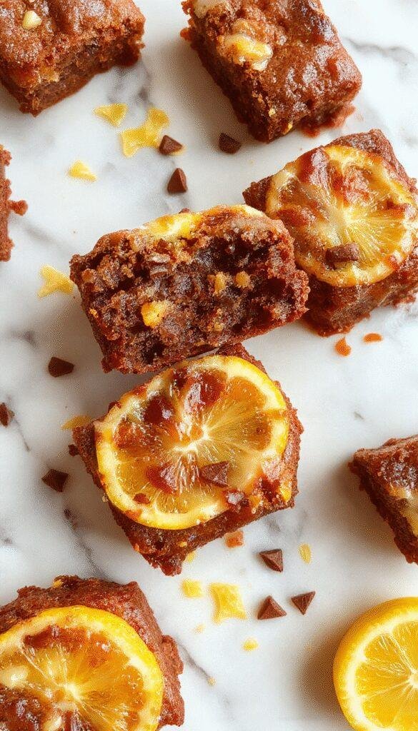 Plate of Lemon Brownie Bliss Bites arranged garnished with lemon zest and mint leaves, showcasing their golden-brown crust and vibrant citrus glaze.