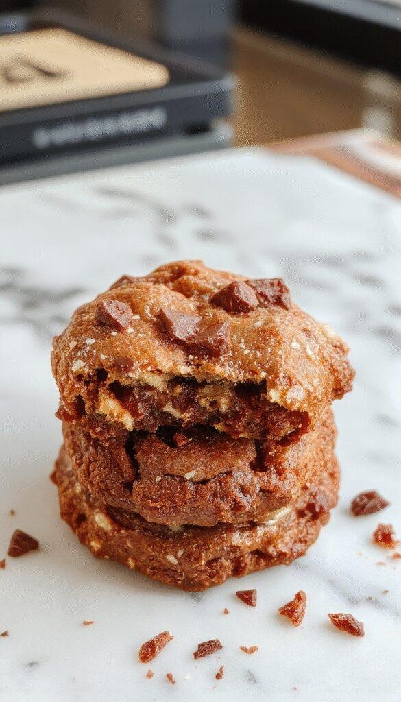 A close-up of fudgy, chewy browkies showcasing a rich chocolate crust with a gooey, dense interior and a slightly crispy top, sliced into squares on a plate.