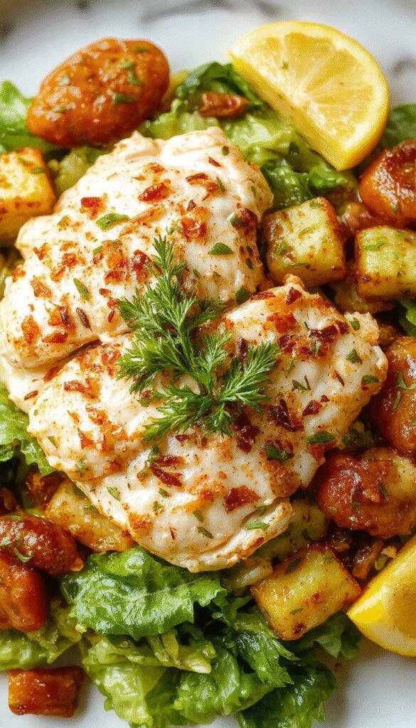 Colorful Zesty Mediterranean Chicken Pasta salad with grilled chicken, cherry tomatoes, olives, and fresh herbs on a vibrant plate.