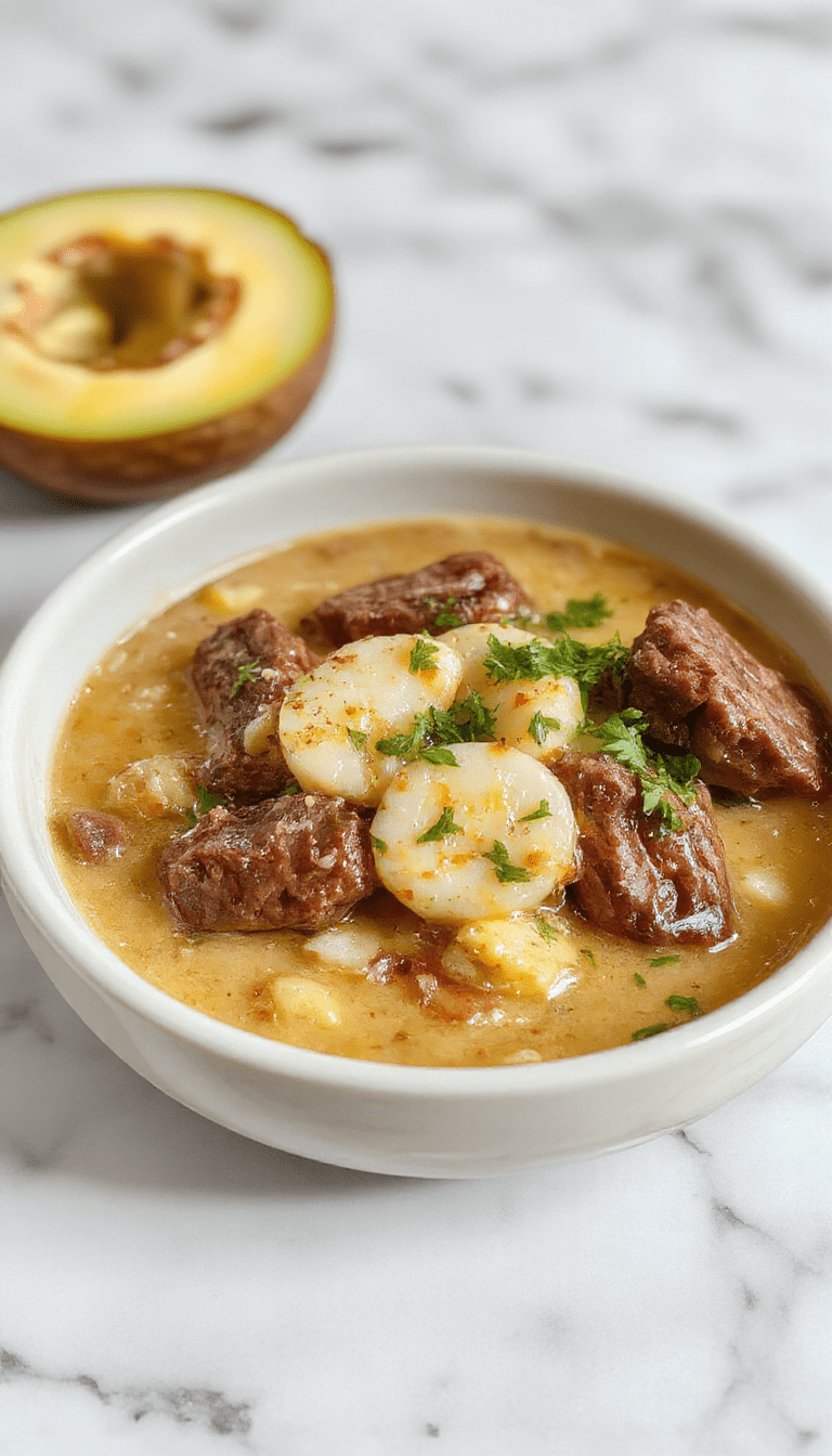 A vibrant bowl of beef coconut curry featuring tender beef chunks in a rich, creamy coconut sauce with bright orange carrots, green herbs, and white rice on a rustic wooden table, garnished with fresh cilantro and lime wedges, with steam gently rising, styled for an inviting, hearty meal.