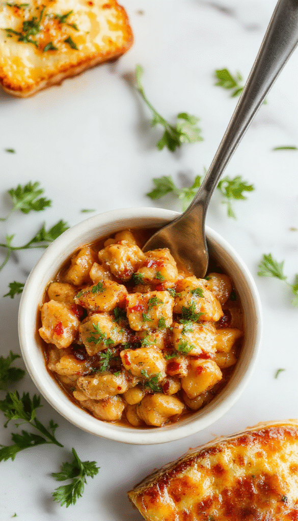 A vibrant plated dish featuring creamy, golden-brown butter beans in a rich, green herb sauce garnished with fresh basil leaves, served in a white bowl on a rustic wooden table, with a drizzle of olive oil and a sprinkle of grated cheese.