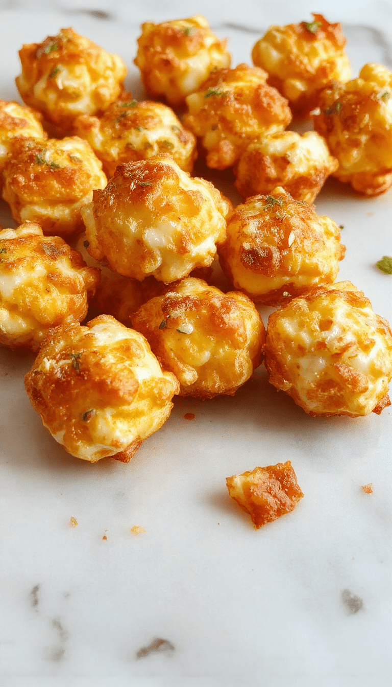 Golden crispy corn cheese bites arranged on a white plate with a sprinkle of chopped green herbs, showcasing their crunchy exterior and gooey cheesy interior, with a colorful background and subtle lighting highlighting their texture and appeal.
