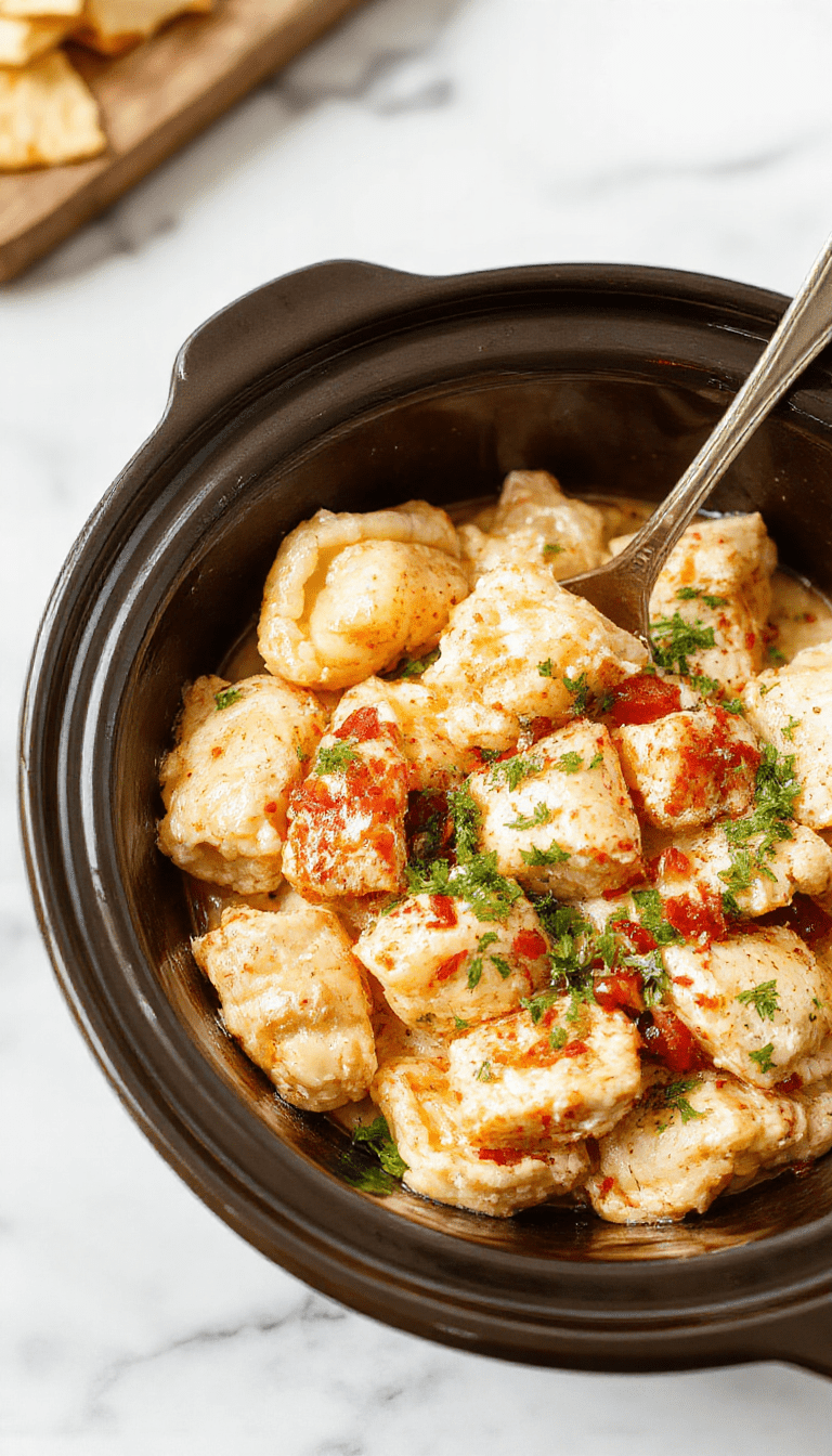 A vibrant bowl of chicken tortellini soup with tender chicken pieces, cheese-filled tortellini, fresh basil garnish, and a rich, creamy broth, styled on a rustic wooden table with a side of crusty bread.
