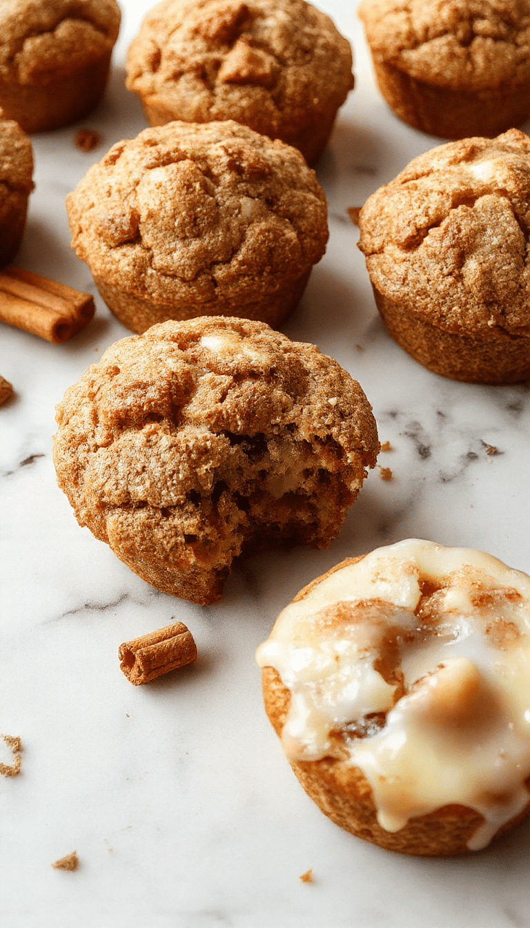 A close-up of golden-brown apple cinnamon muffins topped with a sprinkle of cinnamon and sugar, arranged on a rustic wooden tray with fresh apple slices and cinnamon sticks in the background, sunlight softly illuminating the muffins enhancing their warm, inviting appearance with a textured surface and cozy fall vibe.