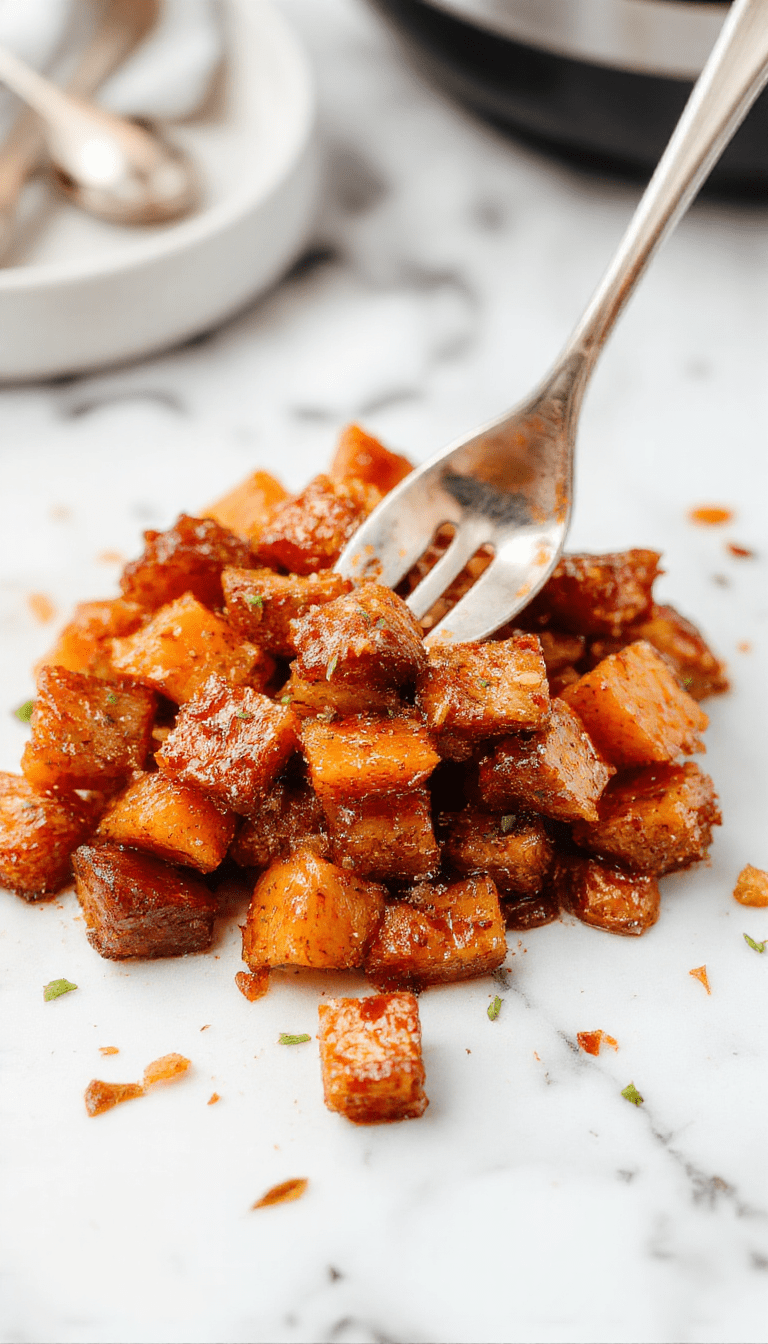 Colorful glazed carrots in a white bowl, showcasing shiny maple and brown sugar coating with tender textures, garnished with fresh herbs, styled on a rustic wooden table.