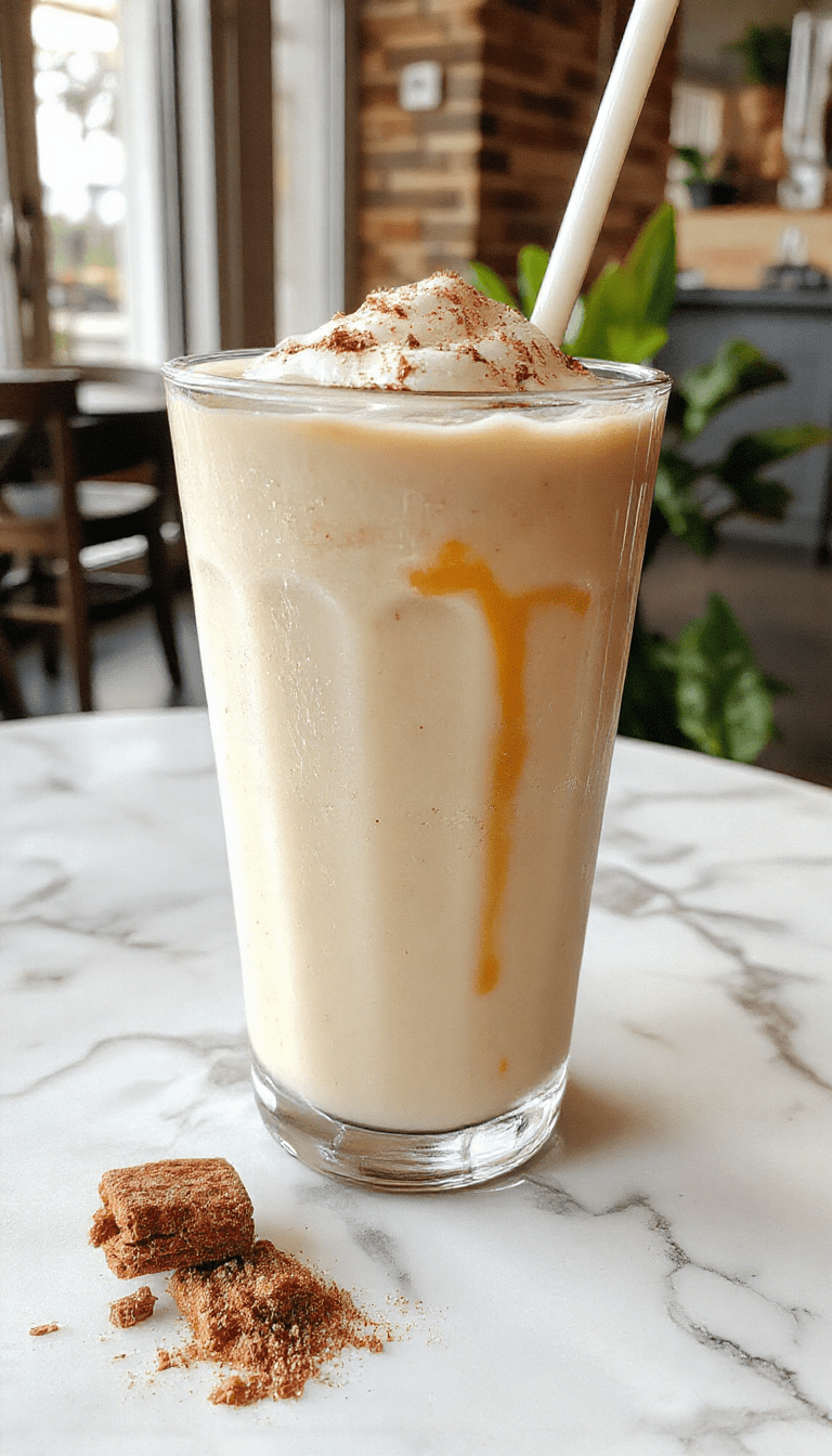 A warm cup of vanilla cinnamon milk tea with a cinnamon stick and vanilla pod on a rustic wooden table, topped with frothy milk and sprinkled cinnamon, surrounded by cozy autumn decor.
