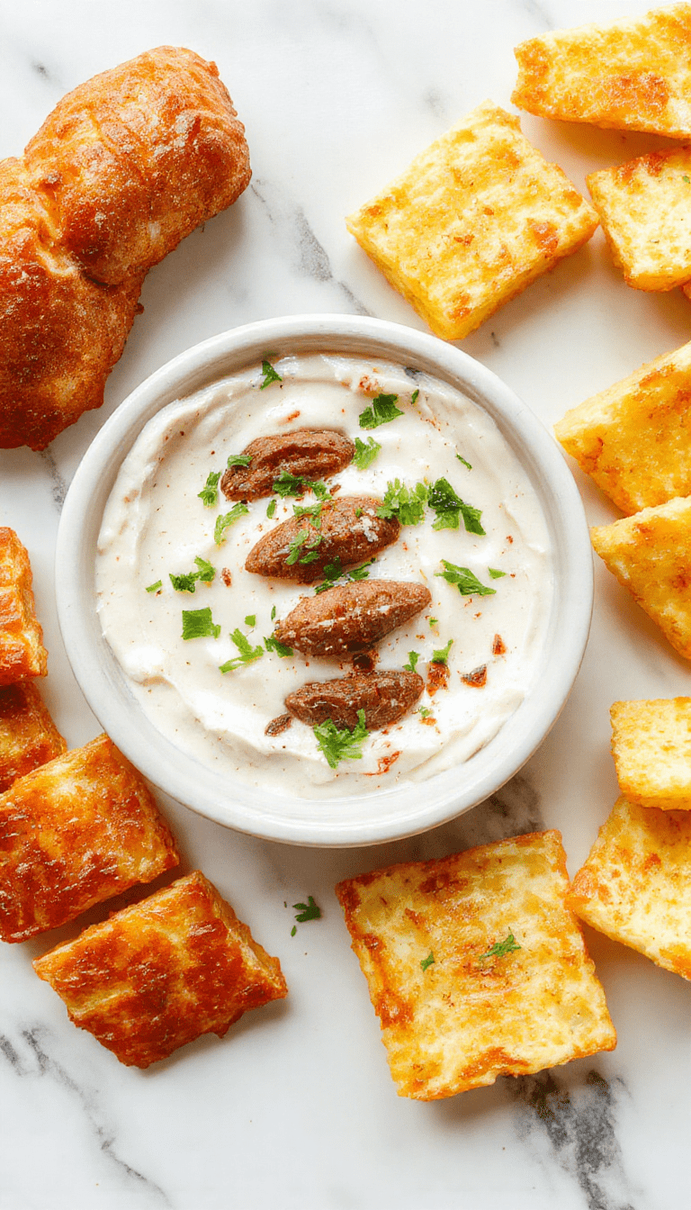 A vibrant bowl of football-shaped dip topped with shredded cheese and green herbs, surrounded by crispy tortilla chips on a wooden platter, with a football-themed tablecloth background, bright lighting highlighting the creamy texture of the dip.
