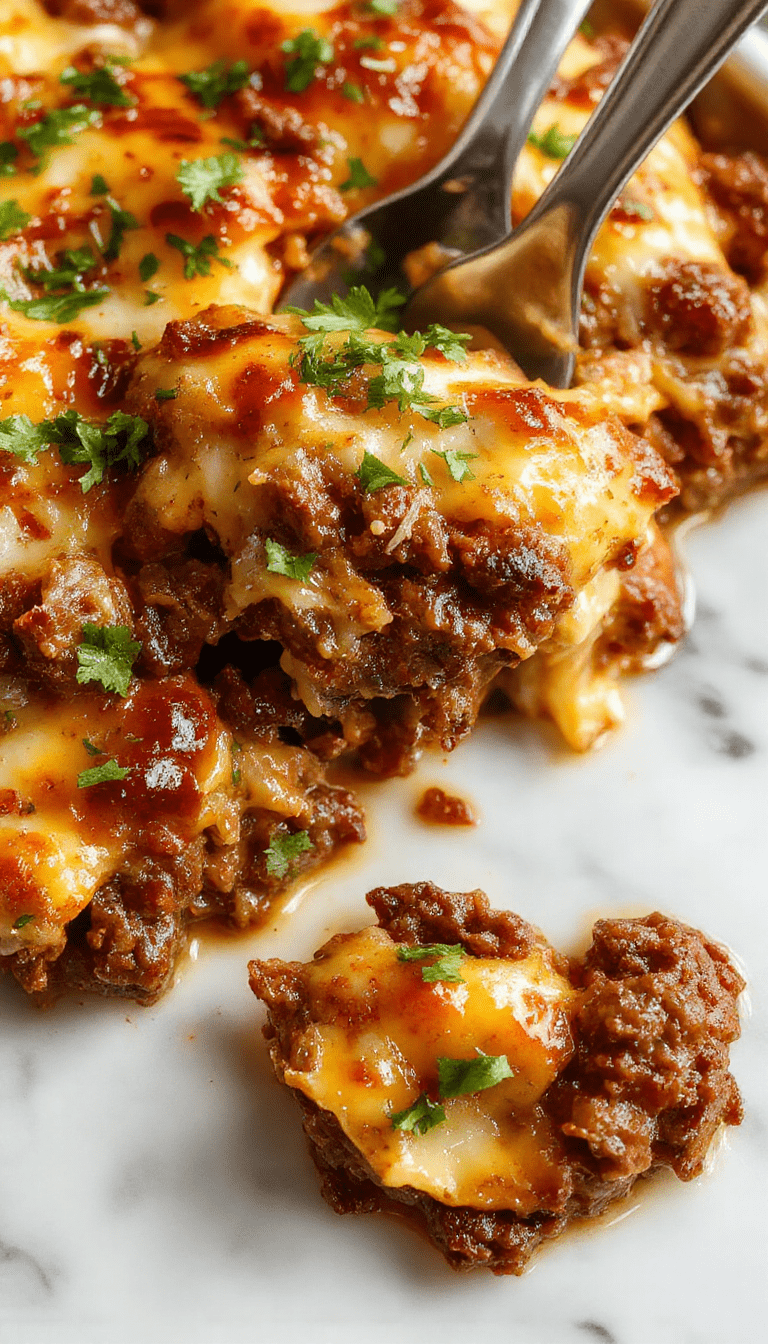 A rustic plate featuring a hearty hobo casserole with ground beef, mixed vegetables, and melted cheese on top, served steaming with a golden crust and vibrant colorful vegetables for an inviting presentation.