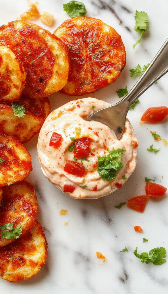 A vibrant bowl of bruschetta dip with diced ripe tomatoes, fresh basil leaves, and melted mozzarella cheese, served in a rustic white bowl placed on a wooden table, surrounded by slices of toasted baguette, with colorful cherry tomatoes and basil sprigs in the background, showcasing a fresh and inviting appetizer.