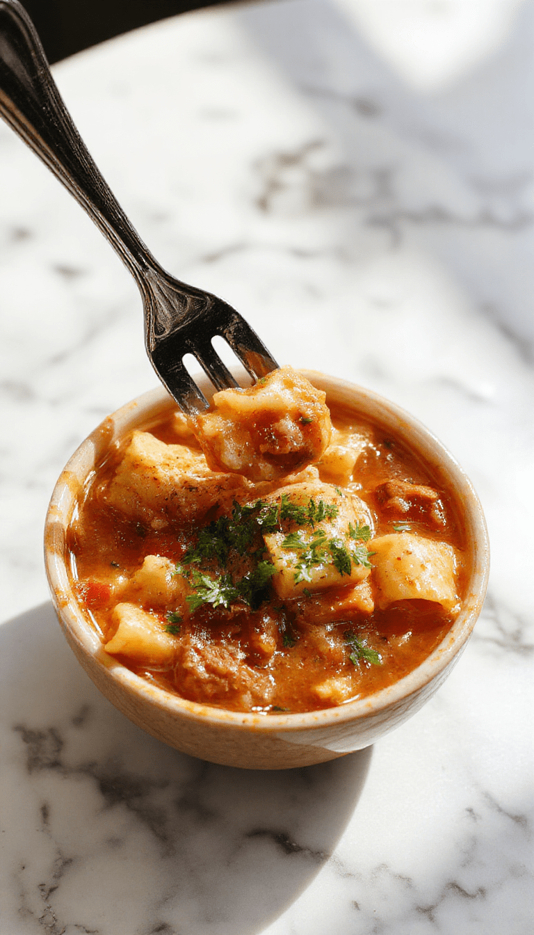 A vibrant bowl of Italian Pasta Fagioli Soup showcasing a hearty mix of kidney beans, ditalini pasta, and chopped herbs in a steaming tomato broth, garnished with grated Parmesan cheese and fresh basil, set on a rustic wooden table with warm lighting highlighting the textures and colors.