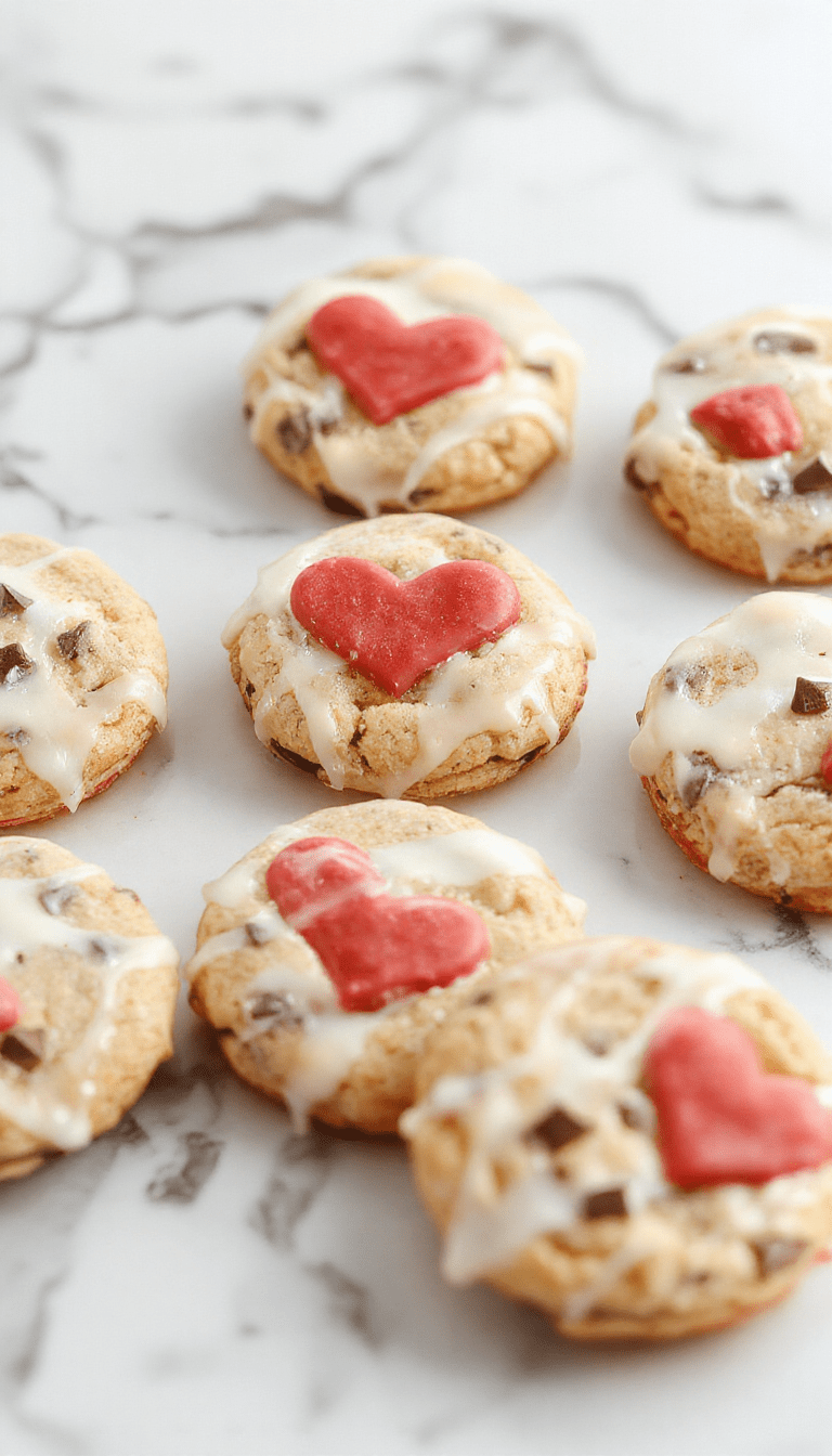Close-up of freshly baked marry me cookies stacked on a rustic wooden plate, showcasing their golden-brown edges, gooey chocolate chips, and tender texture, with a soft-focus background of a cozy kitchen scene.