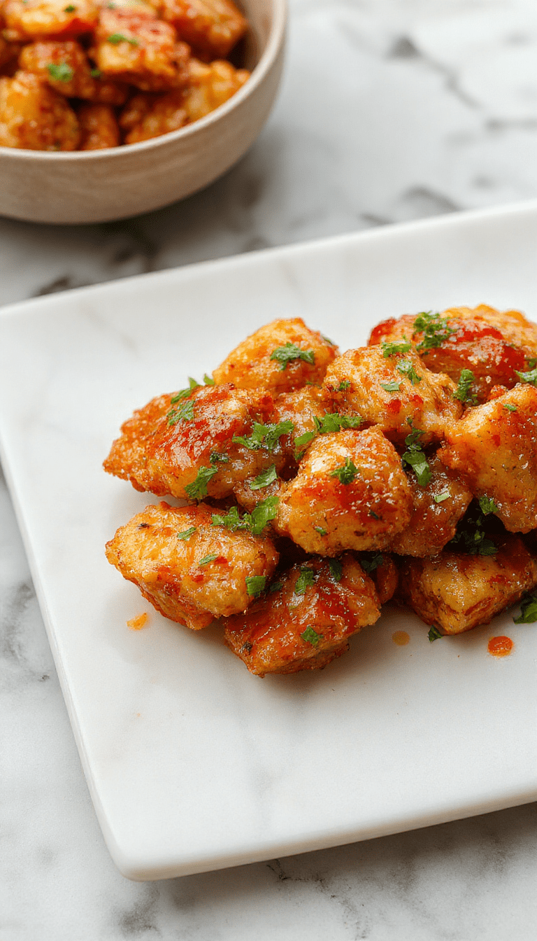 A vibrant plate of orange chicken featuring crispy golden-brown chicken pieces glazed with a glossy orange sauce, garnished with sliced green scallions and orange zest. The dish is styled on a white ceramic plate with a lemon yellow backdrop, capturing the textures of the tender meat and smooth sauce, with a sprinkle of sesame seeds adding detail.