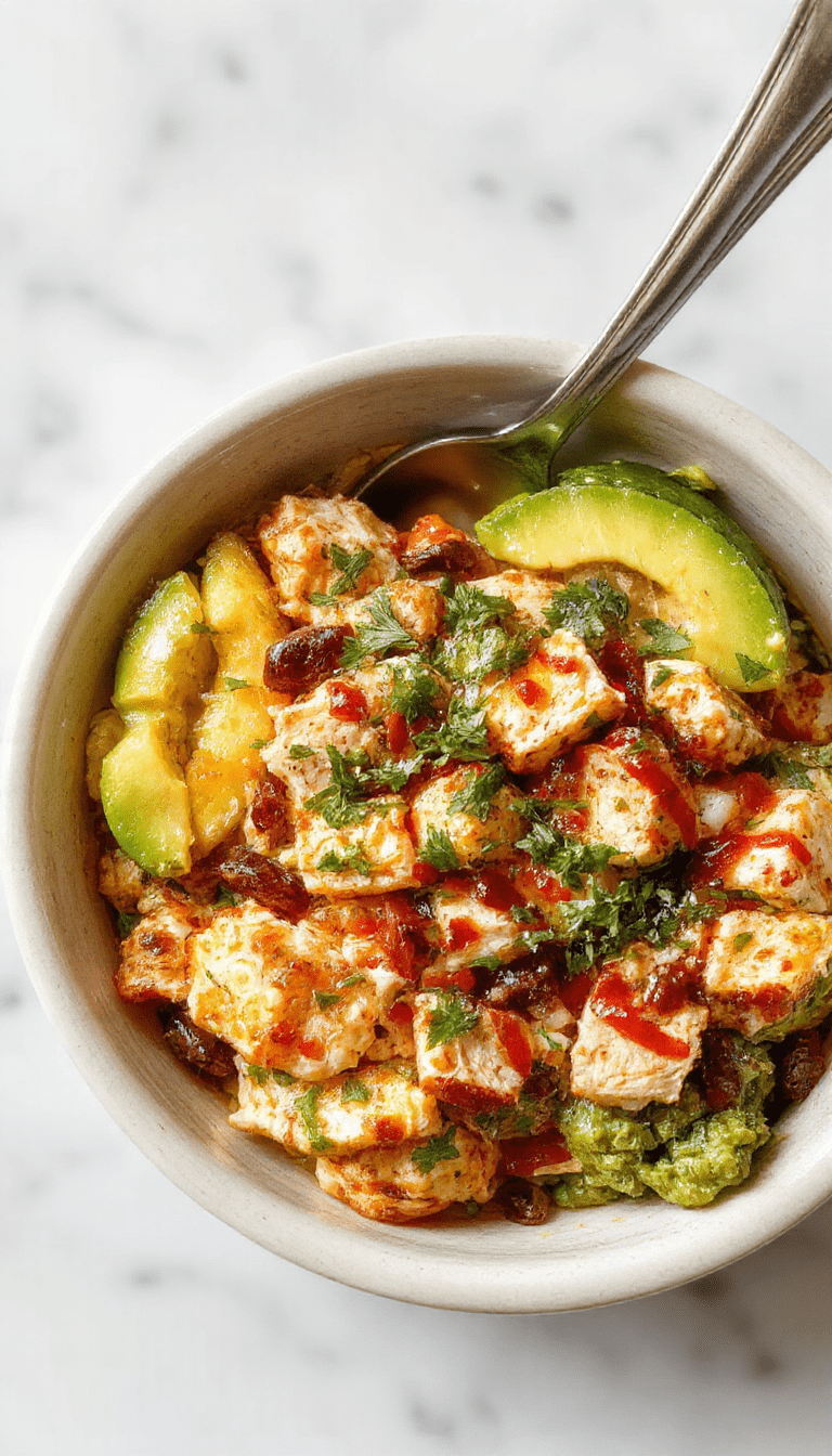 Colorful southwest chicken burrito bowls arranged on a rustic wooden table. The bowls feature vibrant grilled chicken, black beans, corn, diced tomatoes, fresh cilantro, and shredded cheese, topped with lime wedges and sliced jalapenos. Textured ingredients and bright colors create an inviting, appetizing presentation with a touch of greenery from fresh herbs.